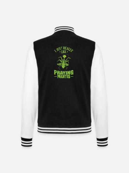 I just really like praying Mantis - College-Sweatjacke - Schwarz/Weiß