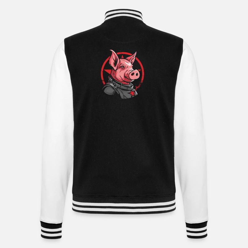 Cochon étoilé - Veste Teddy - noir/blanc