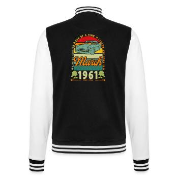 March 1961, March 1961, March 1961. - College Sweat Jacket - black/white - Back - Marisol (170cm)