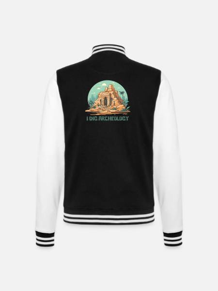 Ich liebe Archäologie - College-Sweatjacke - Schwarz/Weiß