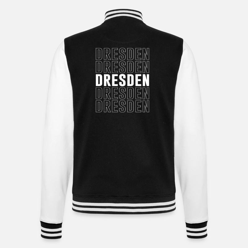 Dresden Scripture Germany - College Sweat Jacket - black/white
