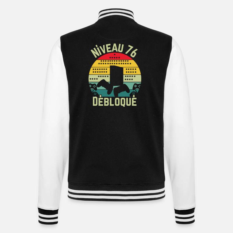 Level 76 Cleared - College Sweat Jacket - black/white