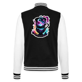 Silhouette / Forest / Portrait / Trees / Mug - College Sweat Jacket - black/white - Back - Marisol (170cm)