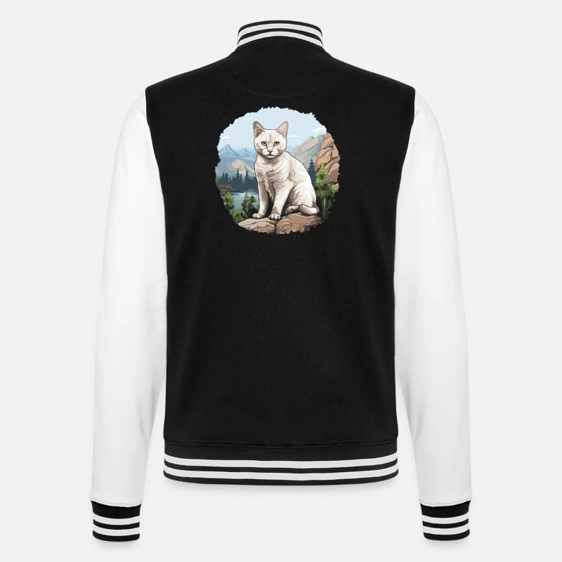 Burmilla Chaton Burmilla Chat - Veste Teddy - noir/blanc