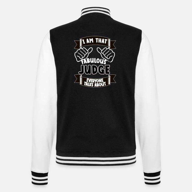 Richter Lustiger Spruch Geschenkidee - College-Sweatjacke - Schwarz/Weiß