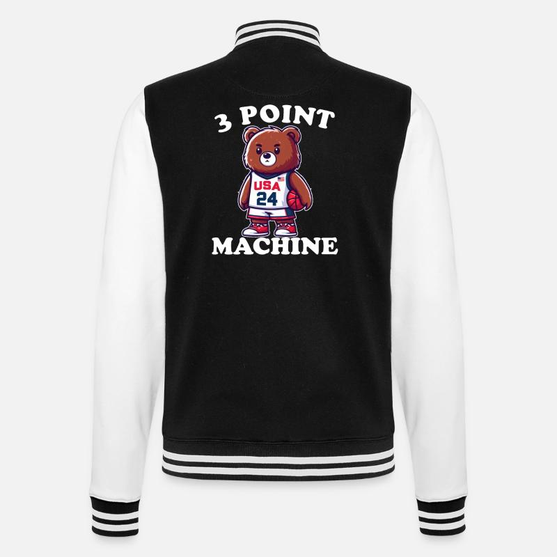 Basket-ball Machine à 3 points - Veste Teddy - noir/blanc