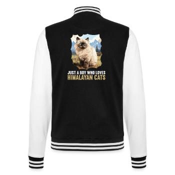 Chat de l’Himalaya Colourpoint Katze - Veste Teddy - noir/blanc - Dos - Marisol (170cm)