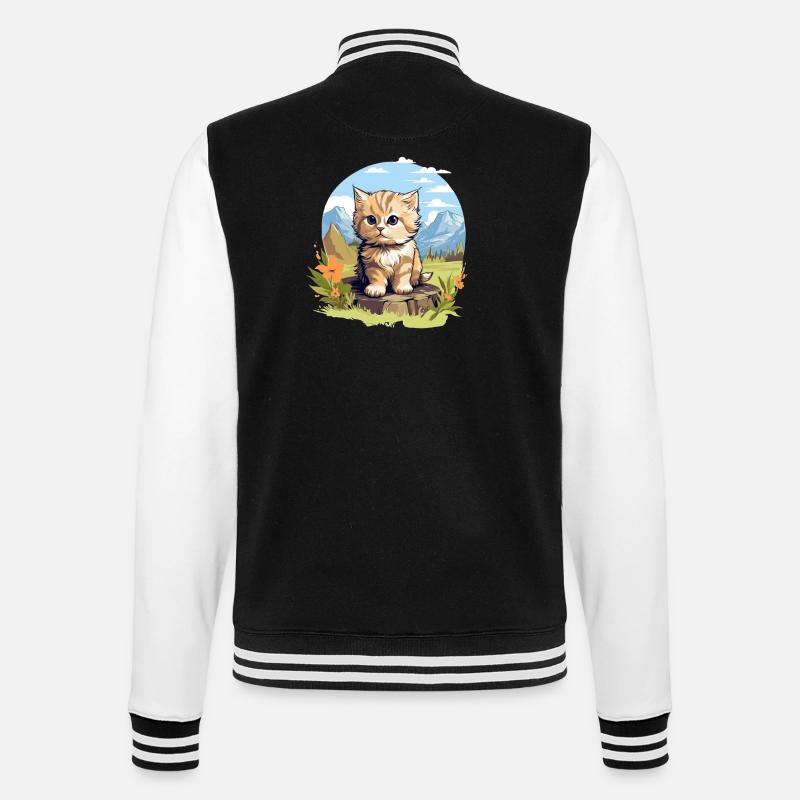Munchkin Kitten Munchkin Cat - College Sweat Jacket - black/white