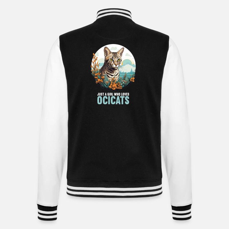 Ocicat Chaton Ocicat Chat - Veste Teddy - noir/blanc