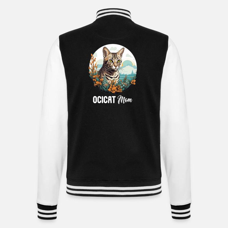 Ocicat Chaton Ocicat Chat - Veste Teddy - noir/blanc