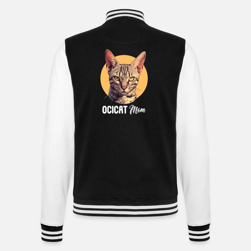 Ocicat Chaton Ocicat Chat - Veste Teddy - noir/blanc