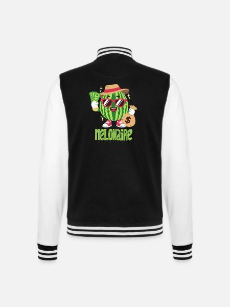 Melonen-Millionär - College-Sweatjacke - Schwarz/Weiß