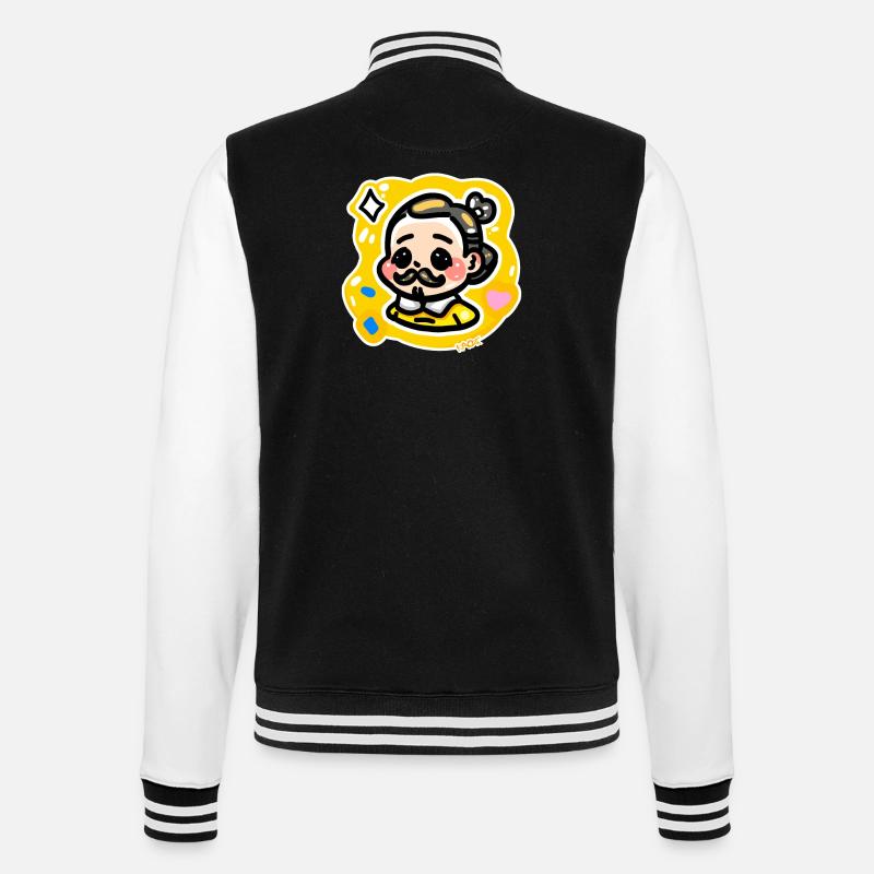Shakespeare Chibi Kerl - College-Sweatjacke - Schwarz/Weiß