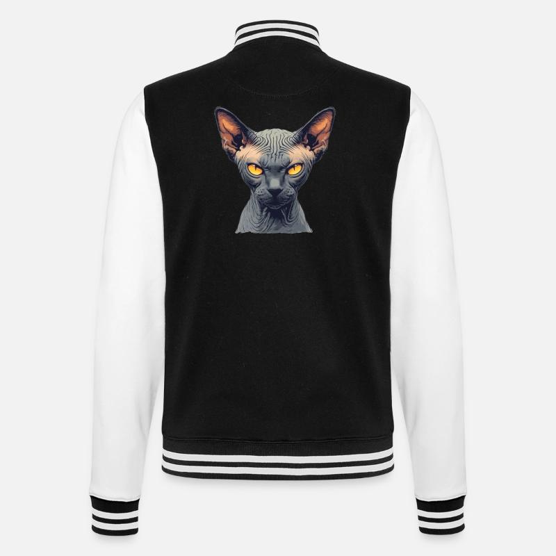 Chaton Sphynx Chat Sphynx - Veste Teddy - noir/blanc