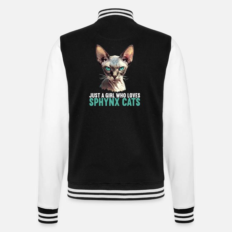 Chaton Sphynx Chat Sphynx - Veste Teddy - noir/blanc