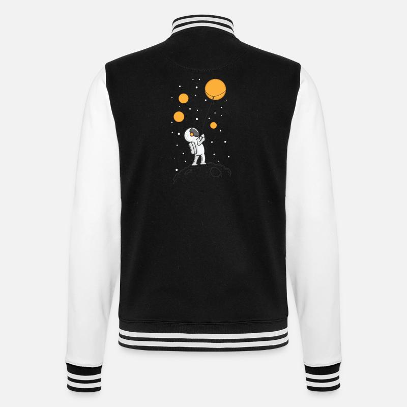 Astronaut in distant space - College Sweat Jacket - black/white