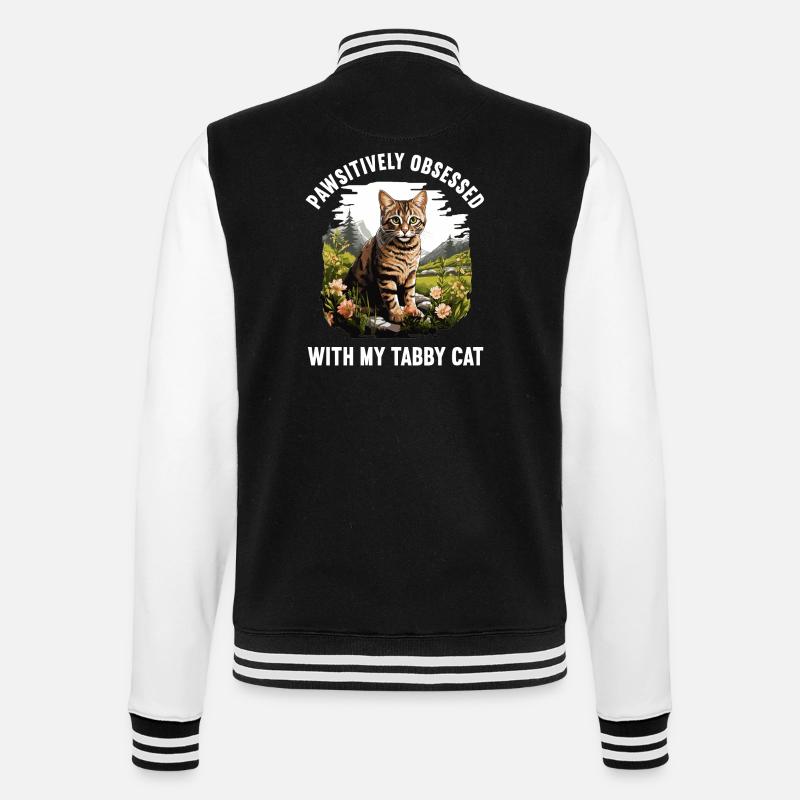 Tabby Kätzchen Tabby Katze - College-Sweatjacke - Schwarz/Weiß
