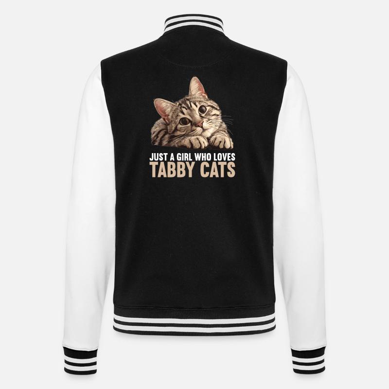 Tabby Kätzchen Tabby Katze - College-Sweatjacke - Schwarz/Weiß