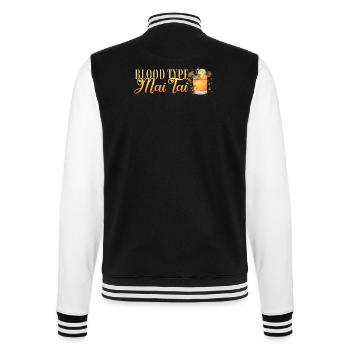 Groupe sanguin Mai Tai Enterrement de vie de jeune fille Barman - Veste Teddy - noir/blanc - Dos - Marisol (170cm)