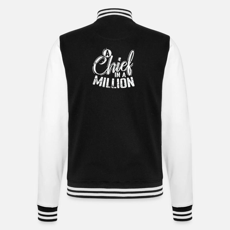 A Chief in a Million - College Sweat Jacket - black/white