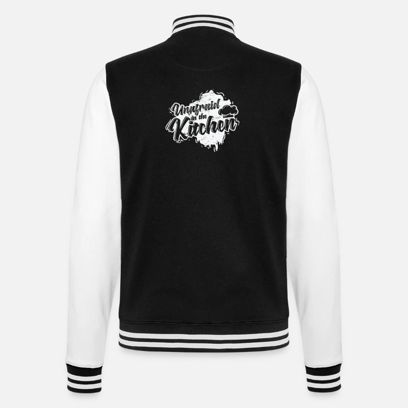 unafraid in the Kitchen - College Sweat Jacket - black/white