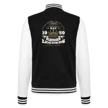 Original 1959 Jahrgang 1959 65. Geburtstag 1959 - College-Sweatjacke - Schwarz/Weiß - Hinten - Marisol (170cm)