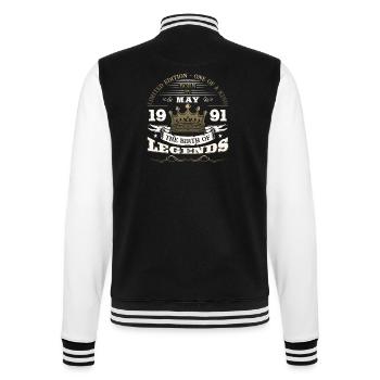 Légendes Mai 1991 Millésime 1991 Anniversaire 1991 - Veste Teddy - noir/blanc - Dos - Marisol (170cm)