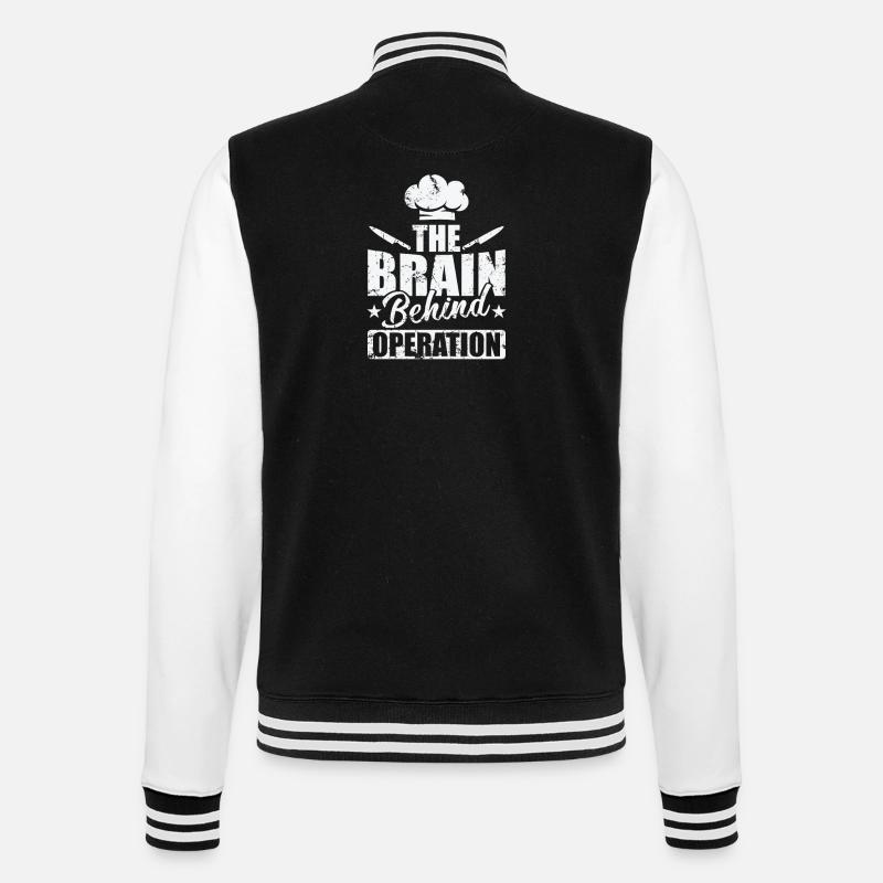 The Brain Behind Operation - College Sweat Jacket - black/white
