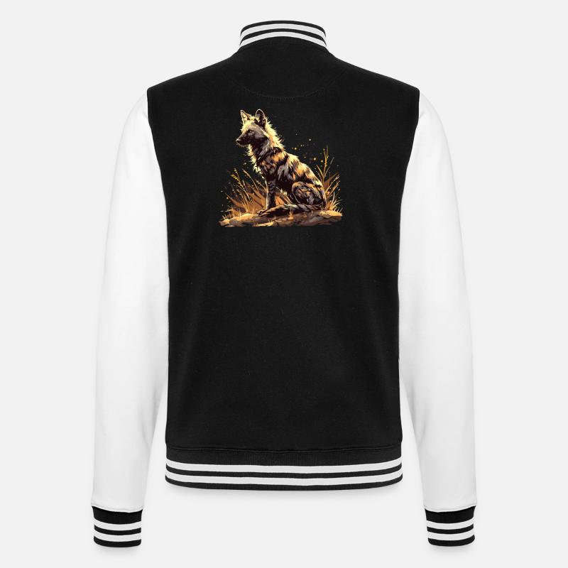 Erdwölfe Erdwolf - College-Sweatjacke - Schwarz/Weiß