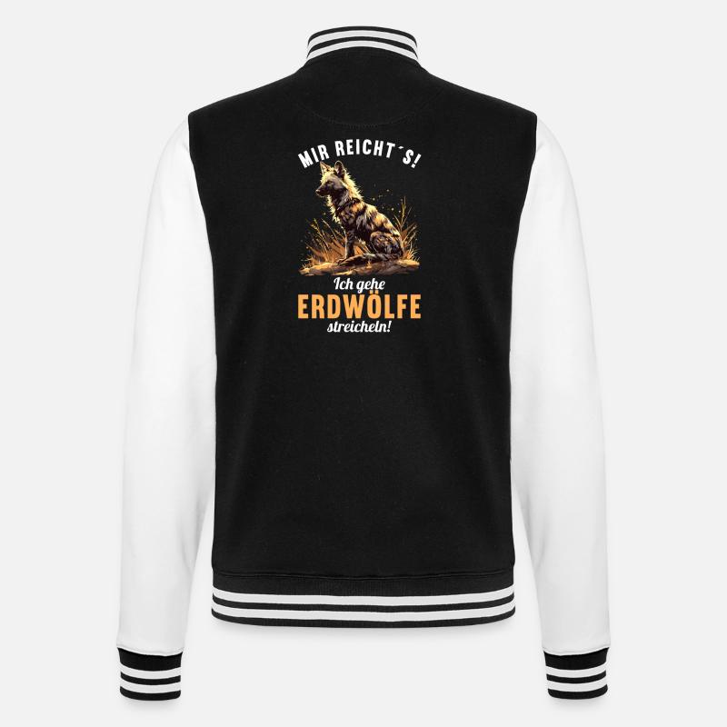 Erdwölfe Erdwolf - College-Sweatjacke - Schwarz/Weiß