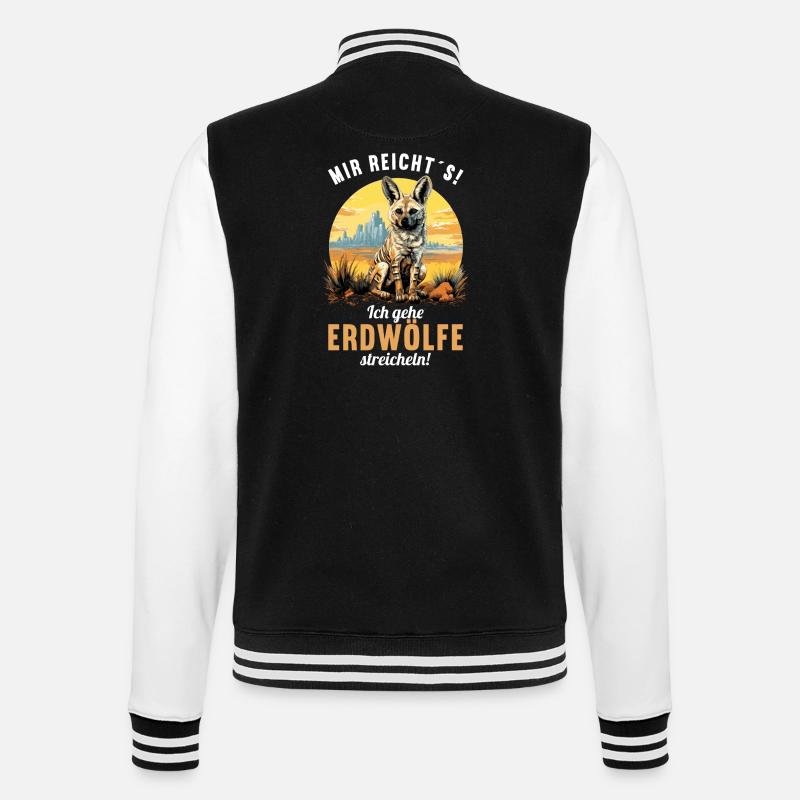 Erdwölfe Erdwolf - College-Sweatjacke - Schwarz/Weiß
