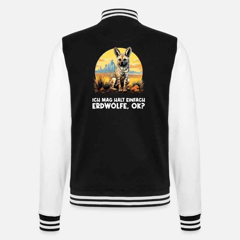 Erdwölfe Erdwolf - College-Sweatjacke - Schwarz/Weiß