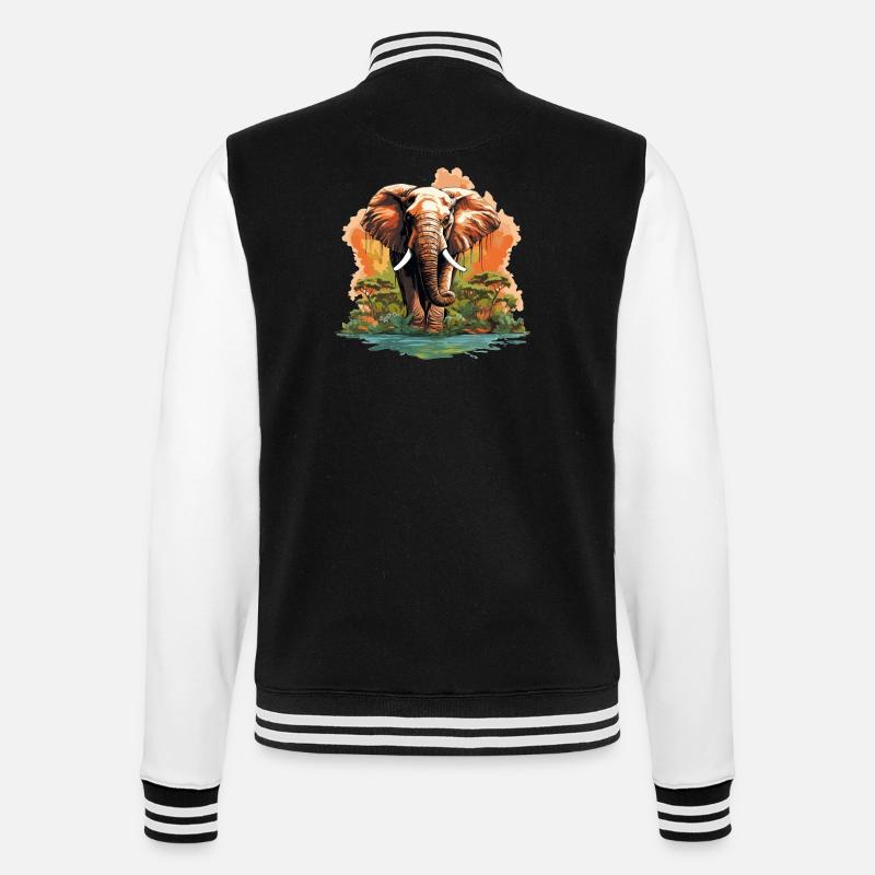 Éléphant Éléphant - Veste Teddy - noir/blanc