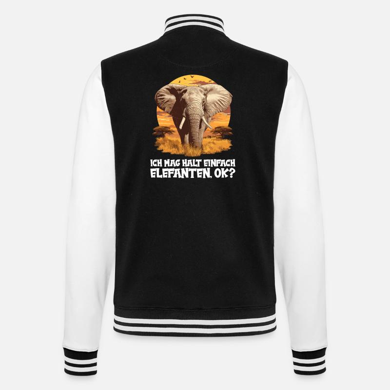 Elephant Elephant - College Sweat Jacket - black/white
