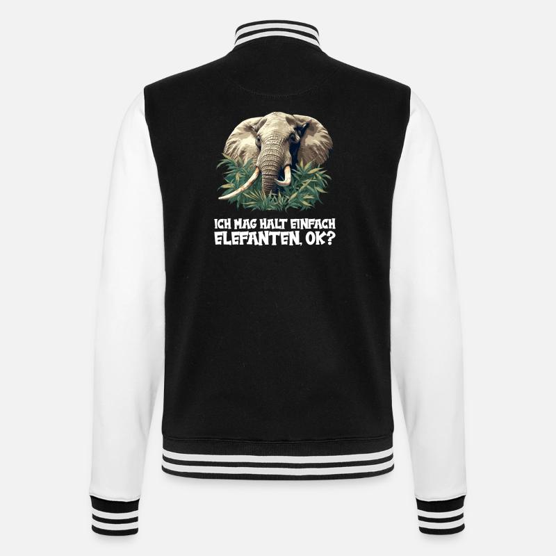 Elephant Elephant - College Sweat Jacket - black/white