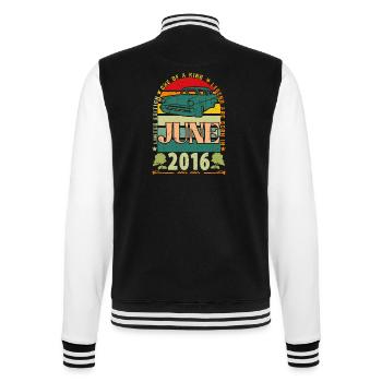 Geburtstagsgeschenk Juni 2016. Juni 2016 Juni 2016 - College-Sweatjacke - Schwarz/Weiß - Hinten - Marisol (170cm)