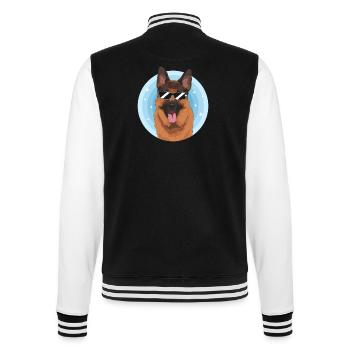 German Shepherd Dog Gift German Shepherd Dog Gift - College Sweat Jacket - black/white - Back - Marisol (170cm)