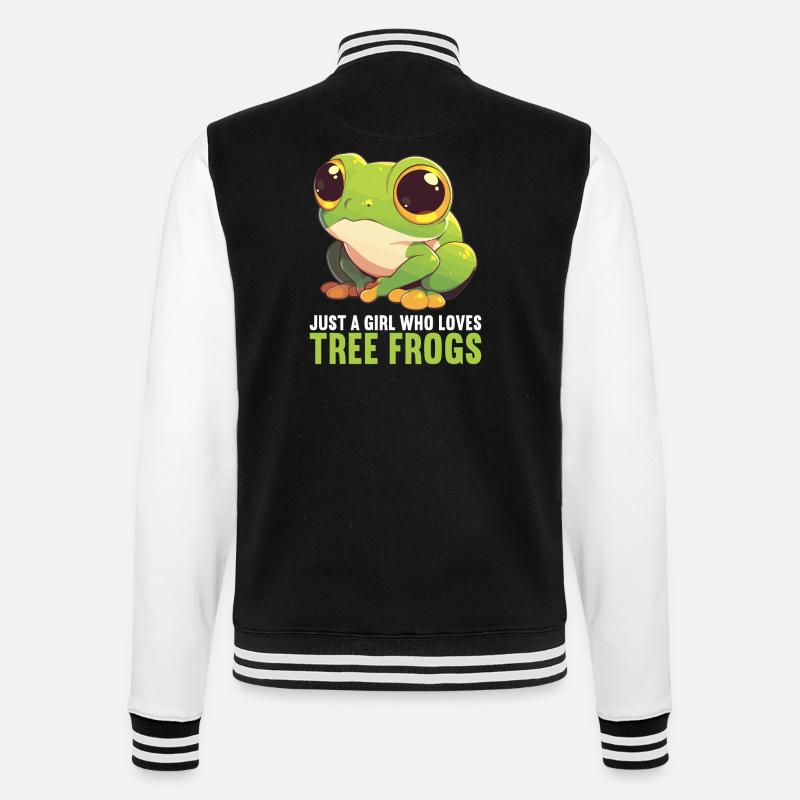 Tree Frog Baumfrösche Baumfrosch - College-Sweatjacke - Schwarz/Weiß