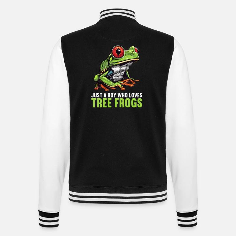 Tree Frog Baumfrösche Baumfrosch - College-Sweatjacke - Schwarz/Weiß