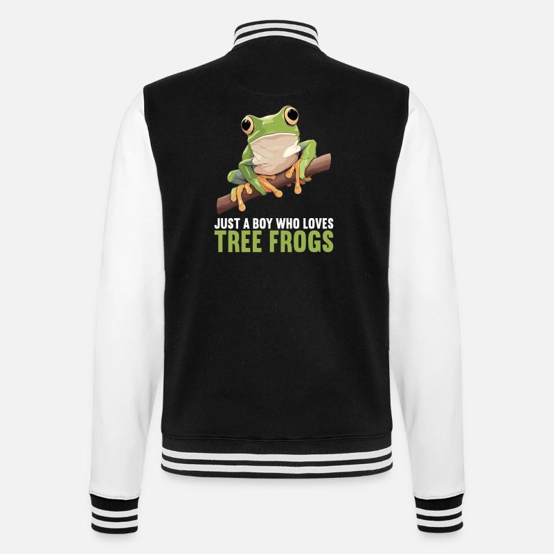 Tree Frog Baumfrösche Baumfrosch - College Sweat Jacket - black/white