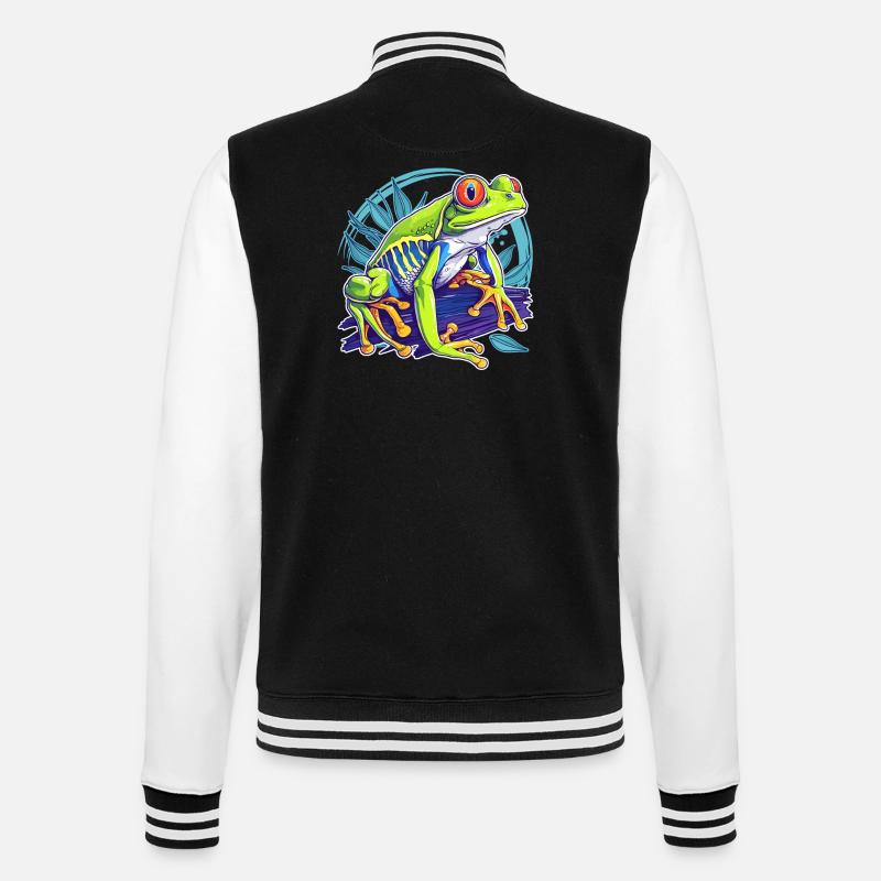 Tree Frog Baumfrösche Baumfrosch - College Sweat Jacket - black/white