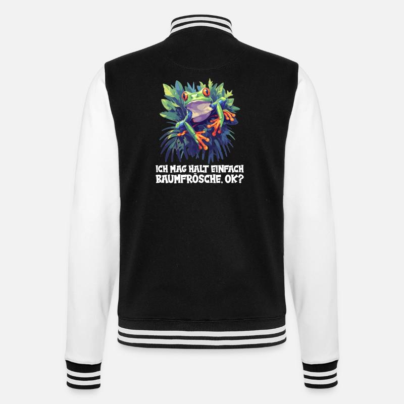 Tree Frog Baumfrösche Baumfrosch - College-Sweatjacke - Schwarz/Weiß