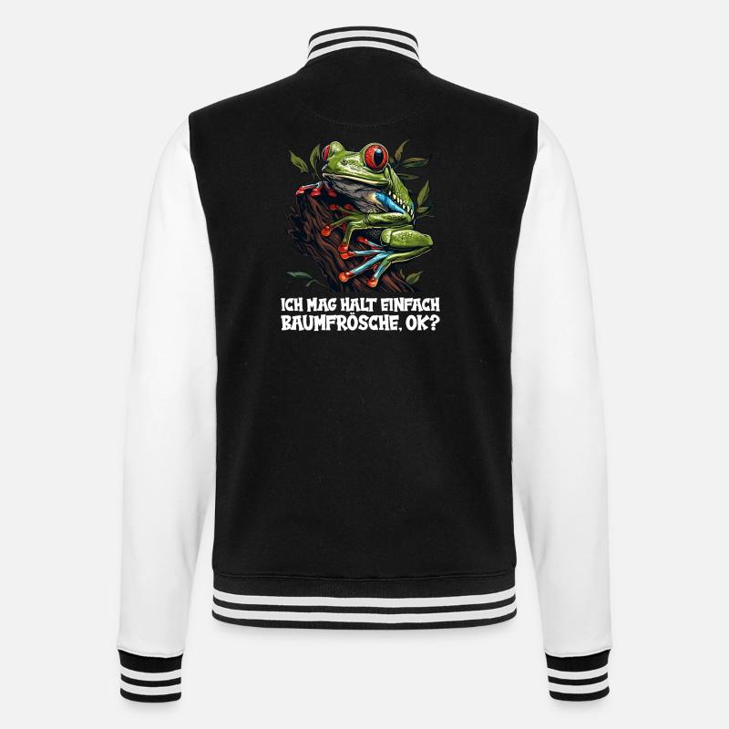 Tree Frog Baumfrösche Baumfrosch - College-Sweatjacke - Schwarz/Weiß