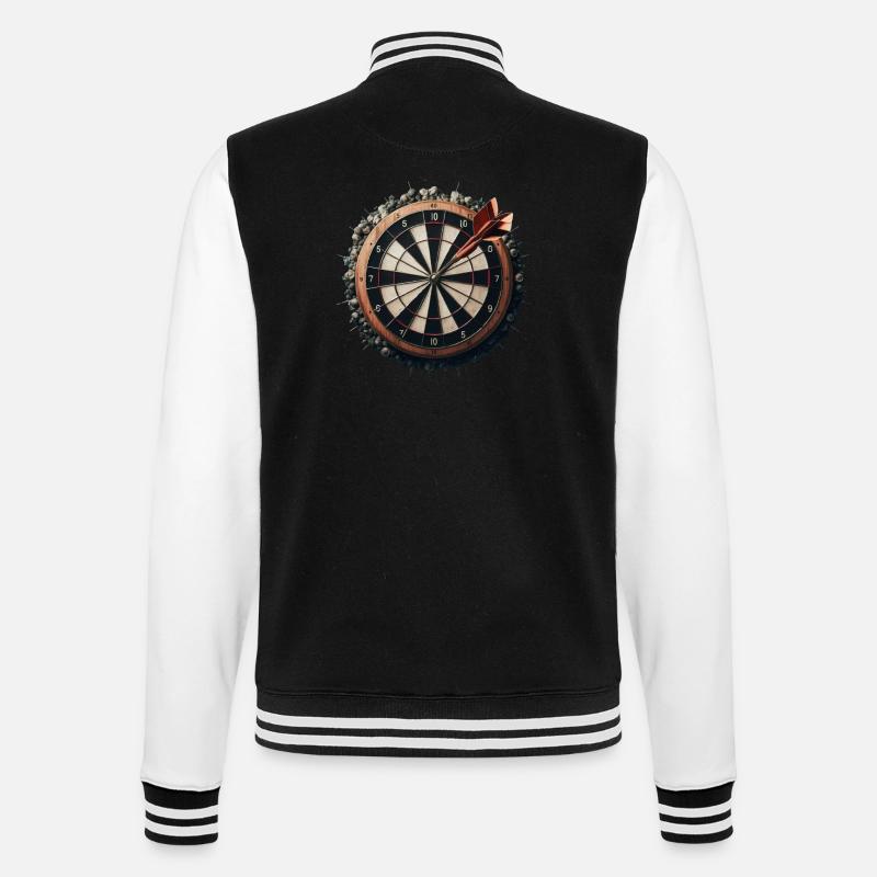JEU DE FLÉCHETTES AVEC FLÉCHETTES DEDANS - Veste Teddy - noir/blanc