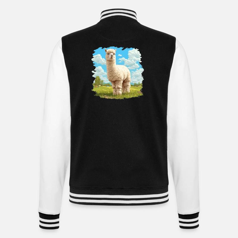 Alpaca Alpacas Alpaca - College Sweat Jacket - black/white