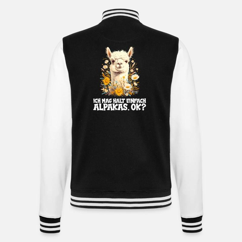 Alpaca Alpacas Alpaca - College Sweat Jacket - black/white