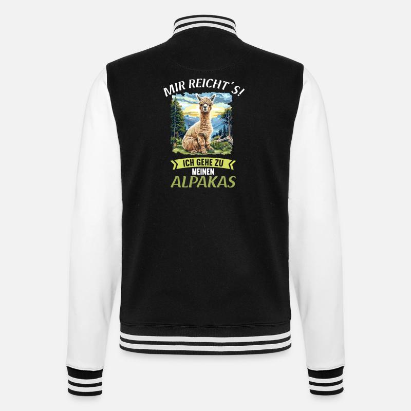 Alpaca Alpacas Alpaca - College Sweat Jacket - black/white