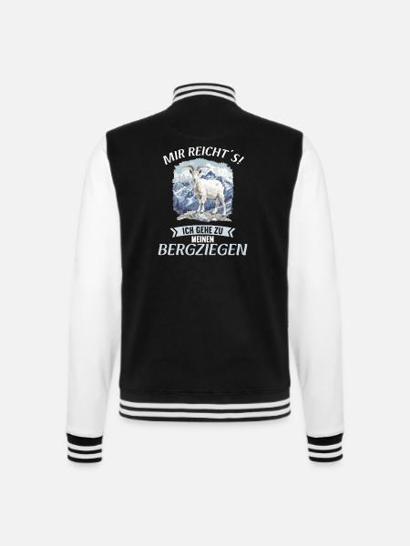 Alpine Goat Bergziegen Bergziege - College-Sweatjacke - Schwarz/Weiß