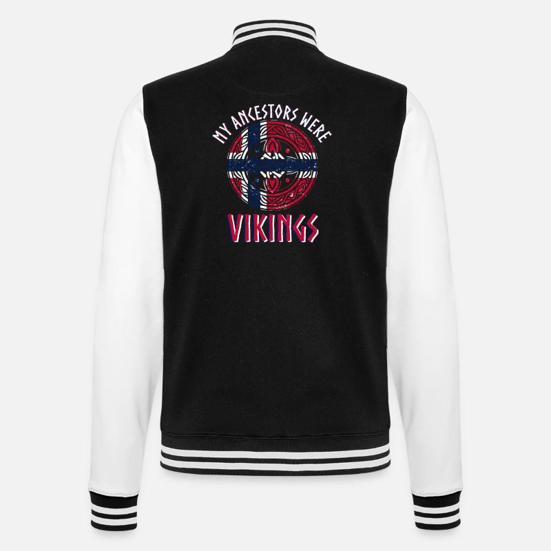 Wikinger Vorfahren Walhalla Odin Wikinger - College-Sweatjacke - Schwarz/Weiß