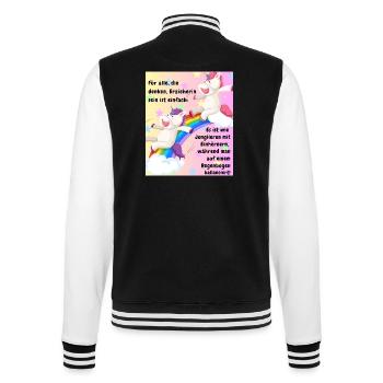einhorn - College-Sweatjacke - Schwarz/Weiß - Hinten - Marisol (170cm)